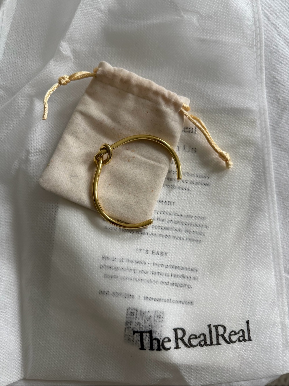 Celine Gold Knot Open Cuff Bracelet